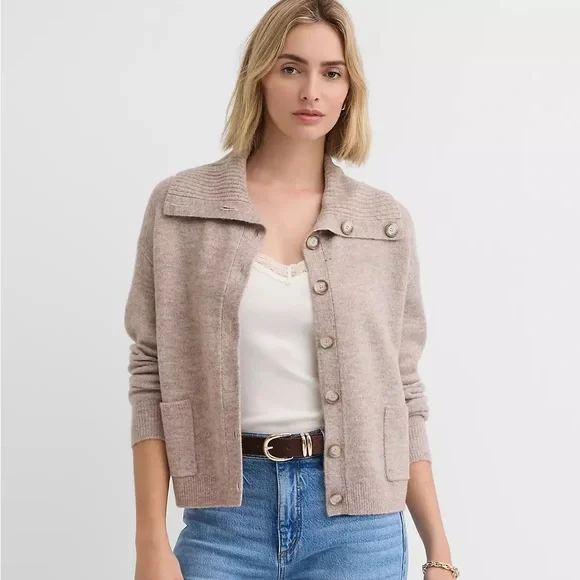 LOFT Taupe Ribbed Knit Sweater - Picture 5 of 5